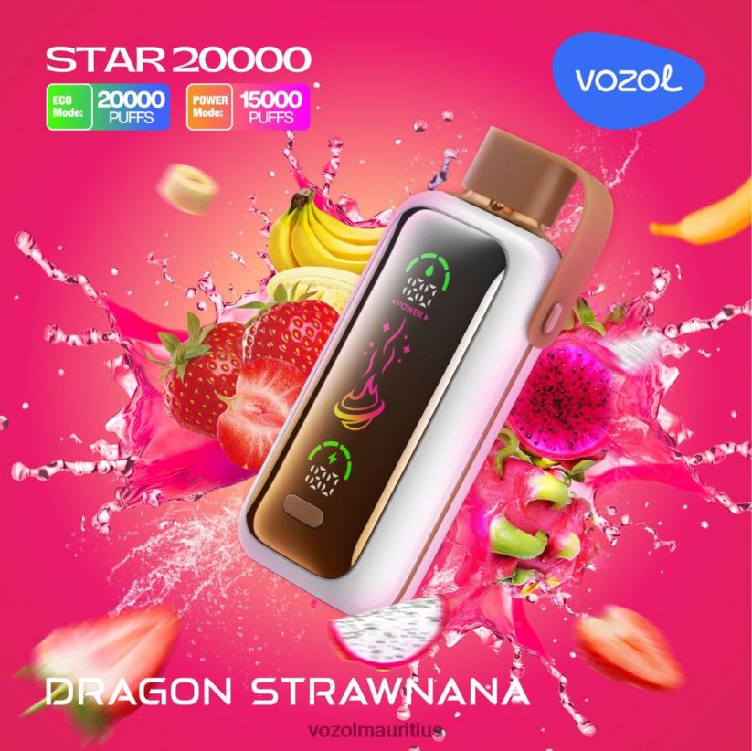 VOZOL Vape Sale - DRAGON STRAWNANA VOZOL STAR 20000 2VLVBH8